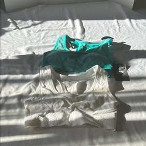 New Balance Teal and White Sports Bras